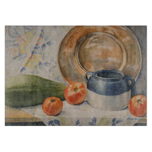 Glaskunst-Schneidebrett Schneidebrett (Vorderseite)