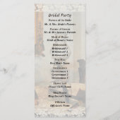 Glaslampen- und Stereopticon-Hochzeitsprogramm Programm (Rückseite)