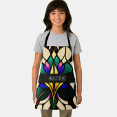 Glaslililie Grünes Mosaikmuster Schürze (Insitu)