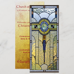 Glasmalerei Art Deco Kirchenveranstaltung Einladun Einladung