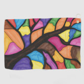 Glasmalerei Baum Kunst Golfhandtuch (Horizontal)