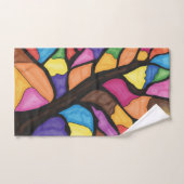 Glasmalerei Baum Kunst Handtuch (Handtuch)