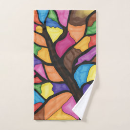 Glasmalerei Baum Kunst Handtuch