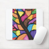 Glasmalerei-Baum-Kunst Mousepad (Mit Mouse)