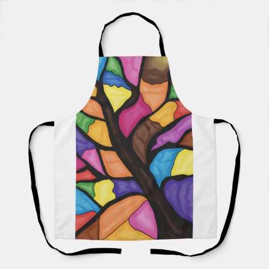Glasmalerei Baum Kunst Schürze (Vorderseite)