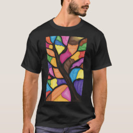 Glasmalerei-Baumkunst T-Shirt