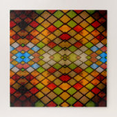 Glasmalerei-Diamantmuster  Puzzle (Horizontal)