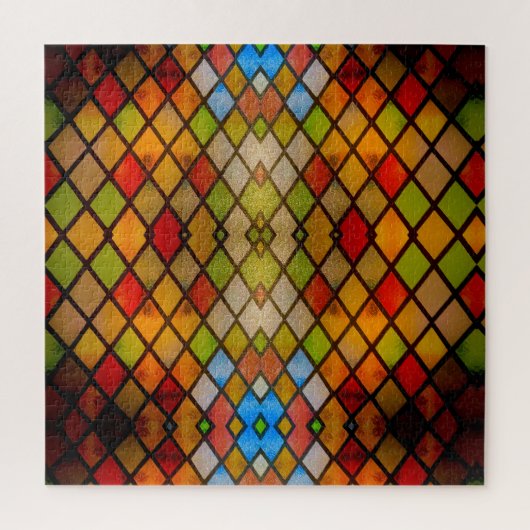 Glasmalerei-Diamantmuster  Puzzle (Vertikal)