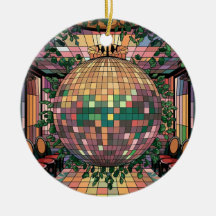 Glasmalerei, Disco-Kugel im Stil von Glasmalerei