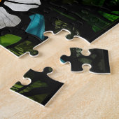 Glasmalerei Erdbeeren, Blätter und Blumen Puzzle (Seite)