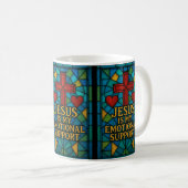 Glasmalerei Jesus Christliches Geschenk Kaffeetasse (VorderseiteRechts)