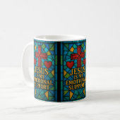 Glasmalerei Jesus Christliches Geschenk Kaffeetasse (Vorderseite Links)