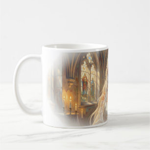 Glasmalerei-Kapelle Braut Ölmalerei Tasse