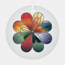 Glasmalerei Kunst, abstraktes Blumen Glasmalerei