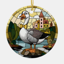 Glasmalerei Kunst, Alberne Gans Glasmalerei Kerami