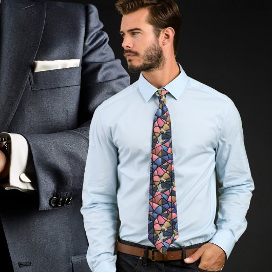 Glasmalerei mit Heilig-Geist-Taube Krawatte