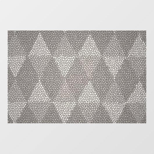 Glasmalerei-Silber-Diamantmuster Fensteraufkleber (Blatt)