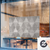 Glasmalerei-Silber-Diamantmuster Fensteraufkleber (Café-Fenster)