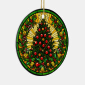 Glasmalerei-Stechpalme & Glockenbaum Keramik Ornament (Rechts)