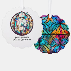 Glasmalerei-Weihnachtsschmuck Andenken Ornament Karte