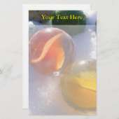 Glasmarbelstationery Briefpapier (Vorne/Hinten)