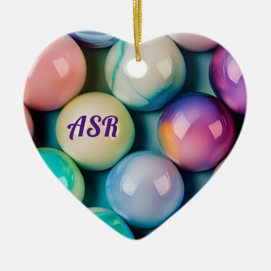 Glasmarben in Hübschen Pastellfarben, Ihr Text Keramik Ornament (Vorne)