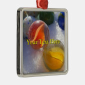 Glasmarben-Ornament Silbernes Ornament (Rechts)