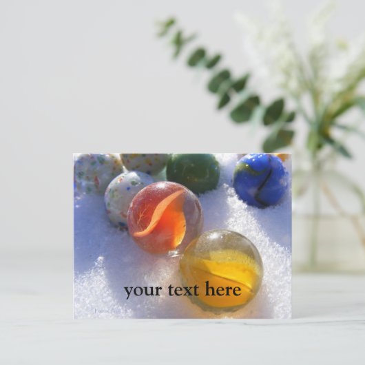 Glasmarben Postkarte (Stehend Vorderseite)