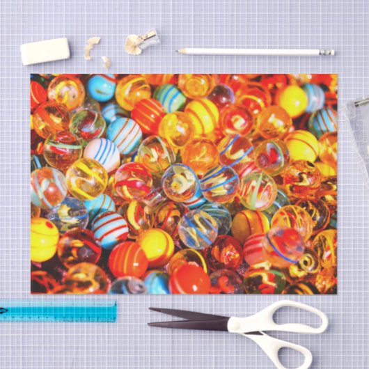 Glasmarmor bunt Spielmarmor Seidenpapier (Handwerk)