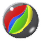 Glasmarmor Keramikknauf (Vorderseite)