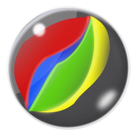 Glasmarmor Keramikknauf (Vorderseite)