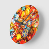 Glasmarmor Runde Wanduhr (Winkel)