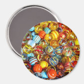 Glasmurmeln Magnet (Vorderseite/Rückseite)