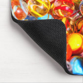 Glasmurmeln vintage alte Schule bunt  Mousepad (Ecke)