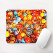 Glasmurmeln vintage alte Schule bunt  Mousepad (Mit Mouse)