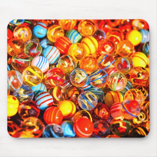 Glasmurmeln vintage alte Schule bunt  Mousepad (Vorne)