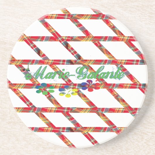 Glasoberglas aus Sandstein Getränkeuntersetzer (Vorne)