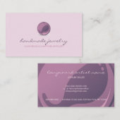 Glasperle Lampwork Kunstschmuck Lila Visitenkarte (Vorne/Hinten)