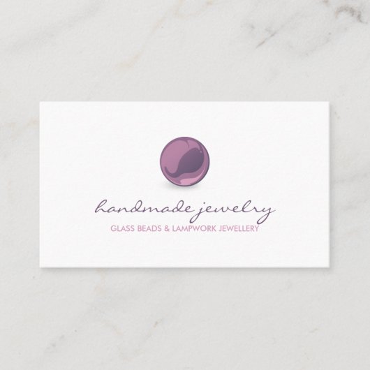 Glasperle Lampwork Schmuck Visitenkarte (Vorderseite)