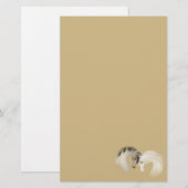 "Glaspferd" ~ helles Goldbriefpapier Briefpapier (Vorne/Hinten)