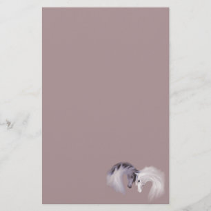 "Glaspferd" ~ Lavendel-Briefpapier Briefpapier