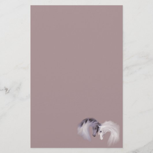 "Glaspferd" ~ Lavendel-Briefpapier Briefpapier (Vorderseite)