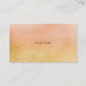 Glaspfirsichfarben Pink Gold Vip Ombre Glitzer1 Visitenkarte (Vorderseite)