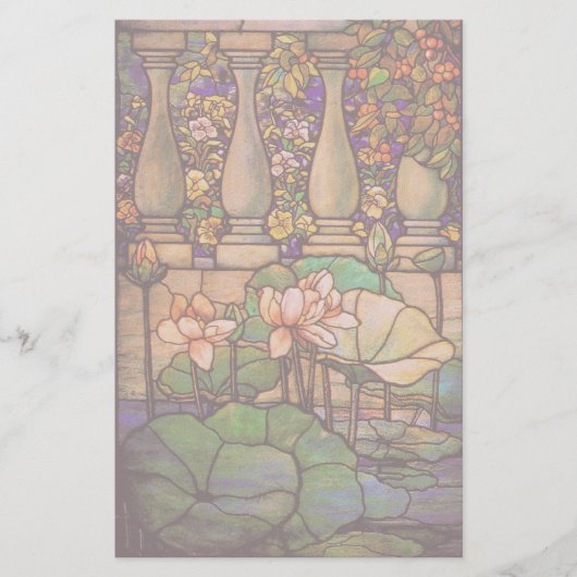 Glasplatte aus Tiffany Briefpapier (Vorderseite)