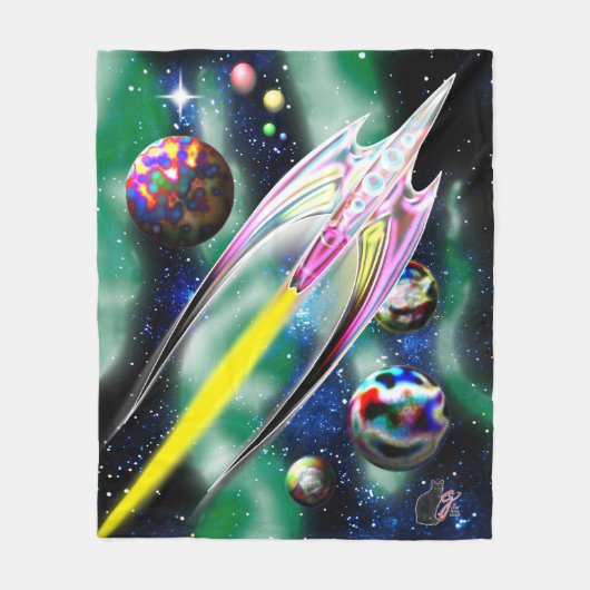 Glasrakete Fleecedecke (Vorderseite)