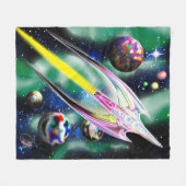 Glasrakete Fleecedecke (Vorderseite (Horizontal))