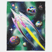 Glasrakete große Horizontal Fleecedecke (Vorderseite)