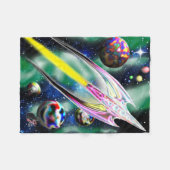 Glasrakete Klein Fleecedecke (Vorderseite (Horizontal))