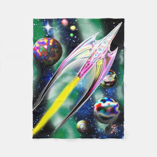 Glasrakete Klein Fleecedecke (Vorderseite)