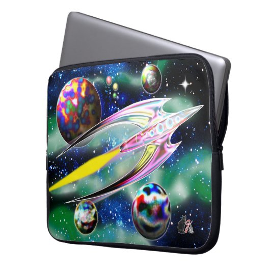 Glasrakete Laptopschutzhülle (Vorderseite Links)